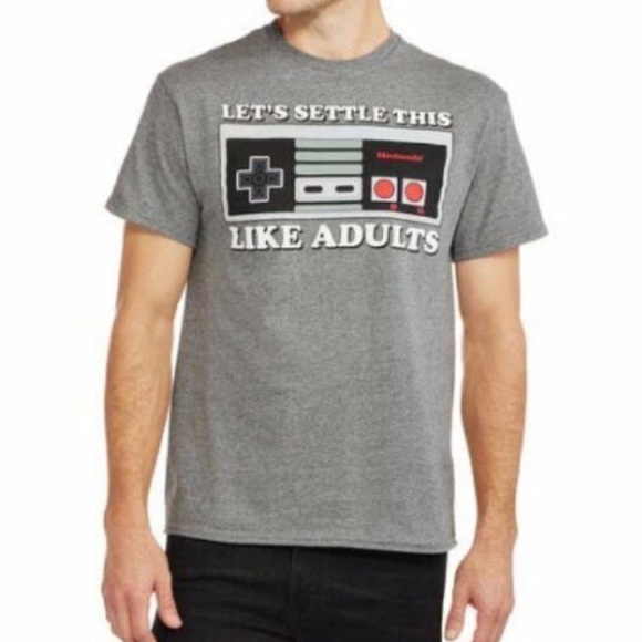 Nintendo T-Shirt Let’s Settle This Like Adults 2X - Picture 1 of 5